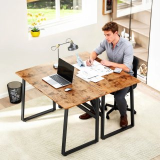 Scrivania Industriale Legno Acciaio 120x60x76 cm