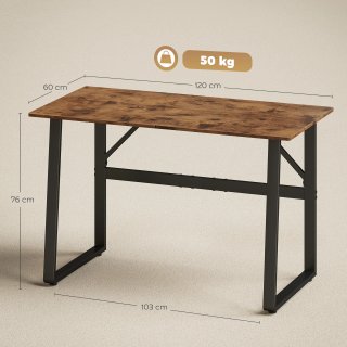 Scrivania Industriale Legno Acciaio 120x60x76 cm