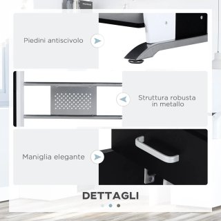 Scrivania Computer con Ripiano Cassetto Armadietto