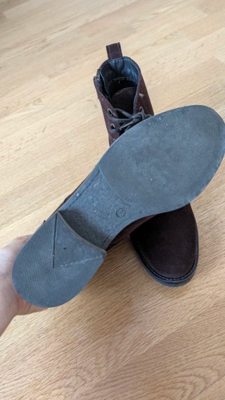 Botines de Piel Ante Marrones Talla 38