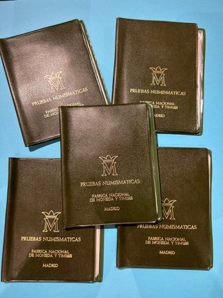 Set de 5 Carteras Pruebas Numismáticas FNMT 1977