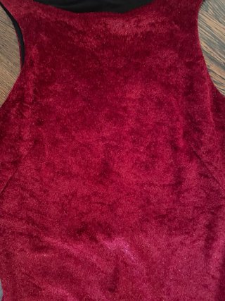 Abito rosso in velluto