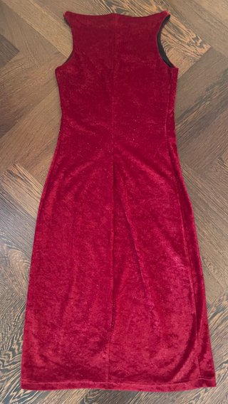 Abito rosso in velluto