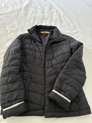 Chaquetón Acolchado Negro Hollister
