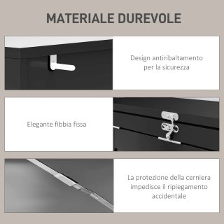 Scrivania Pieghevole Nera con Libreria e Lavagna