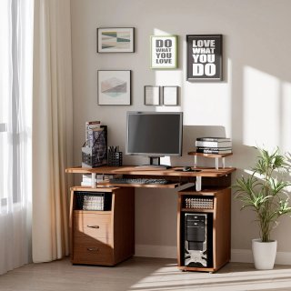 Scrivania PC in Legno con Cassetti 120x55x85cm