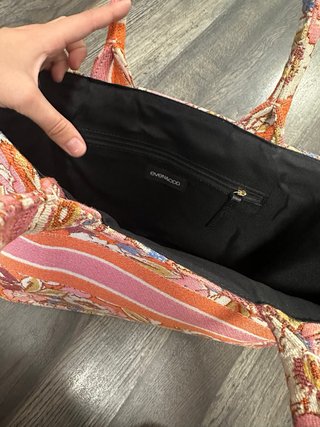 Bolso de tela estampado floral