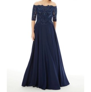 Vestido de Madrina Azul Talla L