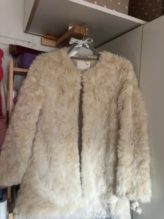 Abrigo de pelo Zara beige