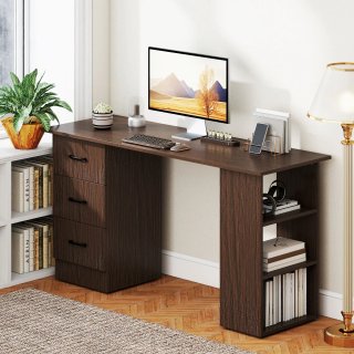 Scrivania Moderna Noce in Legno da 120x49x72 cm
