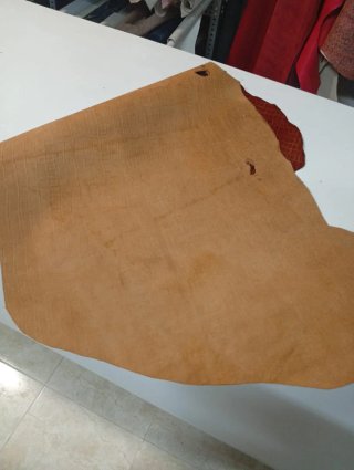 Piel de vacuno grabada