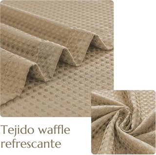 Cortina de Cocina con Patrón Waffle