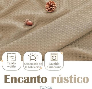 Cortina de Cocina con Patrón Waffle