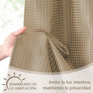 Cortina de Cocina con Patrón Waffle