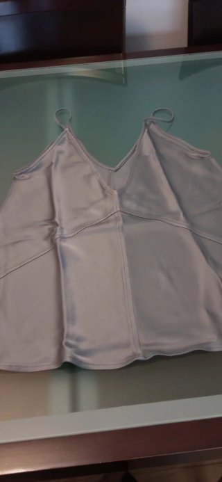 Top tirantes Zara gris plateado Talla XS