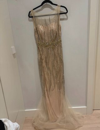 Vestido Joya Largo Beige