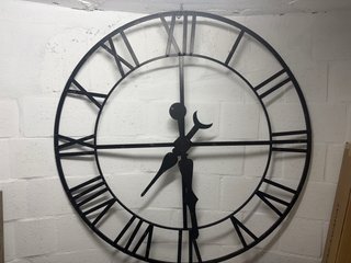 Reloj Pared Grande Metal Negro Maison du Monde