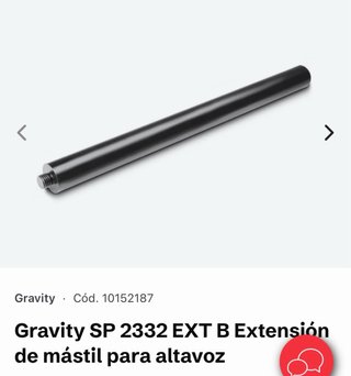 Extensión de mástil para altavoz Gravity SP 2332