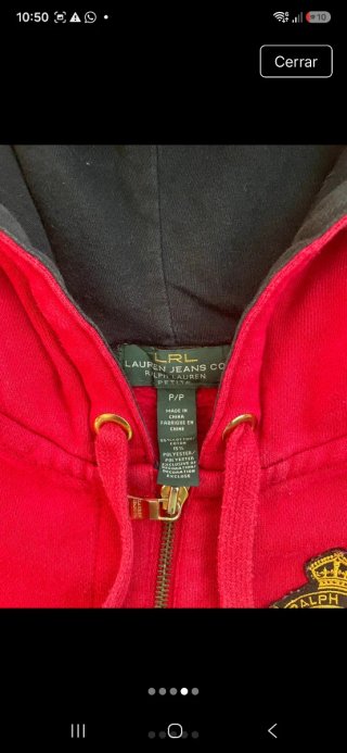 Felpa con Cappuccio Ralph Lauren Rossa Taglia S