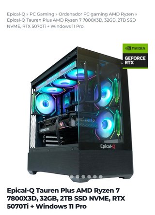 PC Gaming Epical-Q Tauren Plus RTX 5070Ti