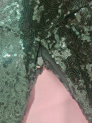 Vestido fiesta lentejuelas verde Paparazzi