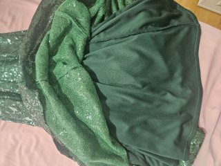 Vestido fiesta lentejuelas verde Paparazzi
