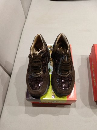Zapatillas Hogan Para niña Marrones con Lentejuel