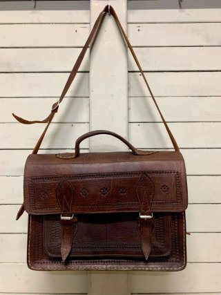 Bolso Cartera Cuero Vintage Marrón