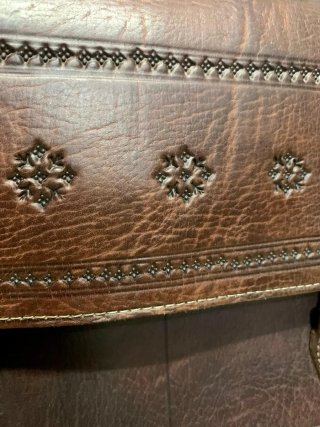 Bolso Cartera Cuero Vintage Marrón