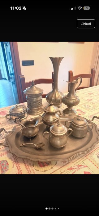 Servizio completo peltro puro