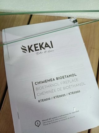 Chimenea bioetanol de mesa 35,5x18x20,5 cm KEKAI