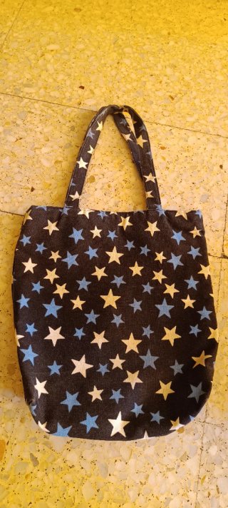 Bolso de tela con estrellas