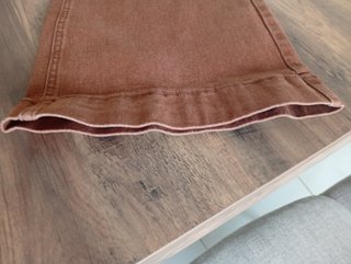 Pantalón campana mujer marrón