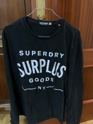Camiseta Superdry Manga Larga Negra Talla M