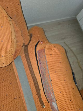 Sofá 2 y 3 plazas tela naranja
