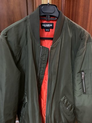 Cazadora Bomber Pull&Bear Verde Talla M