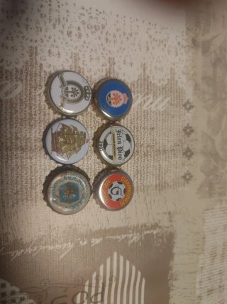 Lote de 6 chapas de cerveza variadas