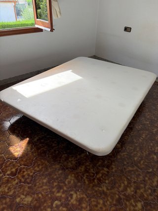 Somier Matrimonio Tela Blanco
