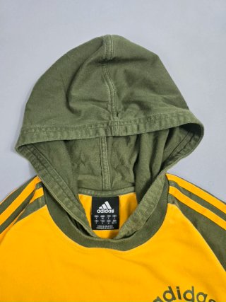 Sudadera Con Capucha Adidas Naranja y Verde Oliva