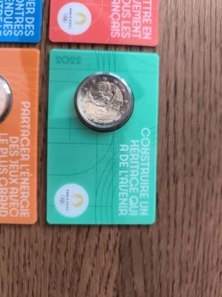Set 5 Monedas Conmemorativas 2€ Francia 2022