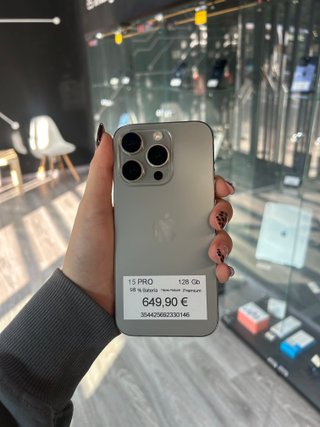iPhone 15 Pro Titanio Natural 128GB 98% Garantía