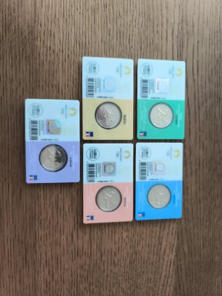 Set 5 Monedas 2€ Conmemorativas Francia 2023