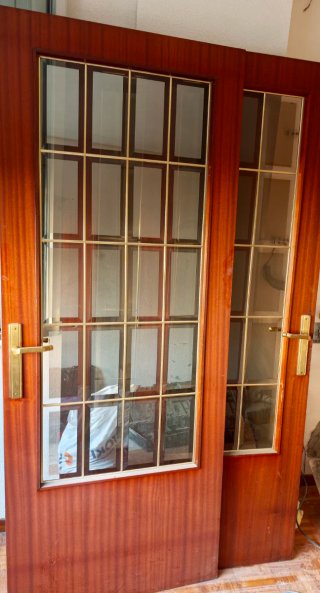 Puertas madera con cristal 81x201 cm