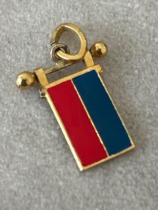 Ciondolo bandierina vintage argento 800