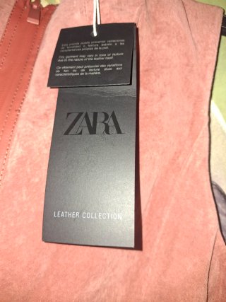 Vestido Zara Piel Ante Rosa Talla S