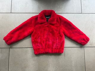 Bomber Supreme pelo rojo logo mangas S