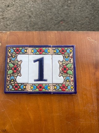 Número 1 Cerámica Decorativa
