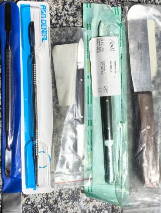 Lote de 5 Espátulas y Cuchillas Dentales