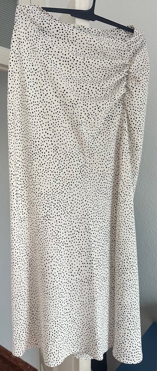 Falda Midi Estampada de Lunares