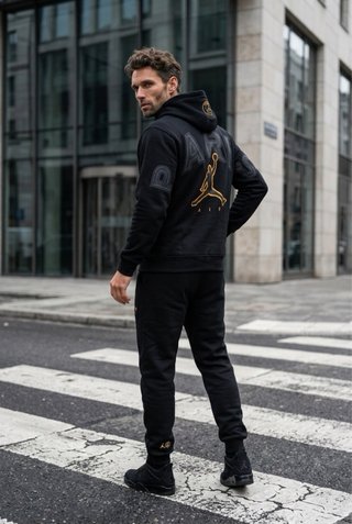 Chándal Jordan Paris Negro y Dorado talla S-2XL